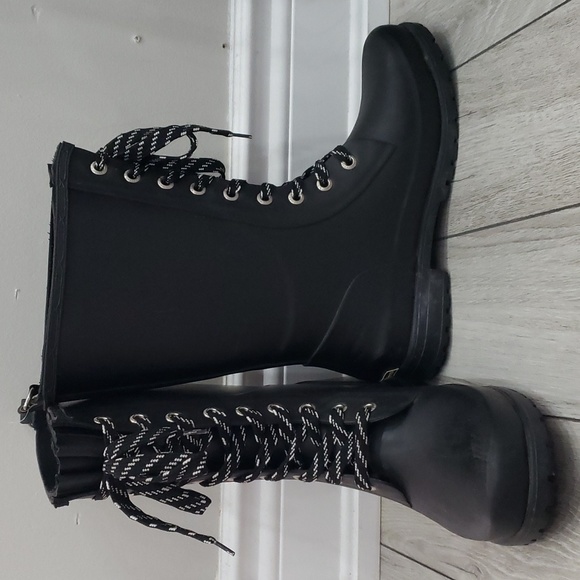 Wind River Shoes - 3/$35 Mid-calf black laced rain boots size